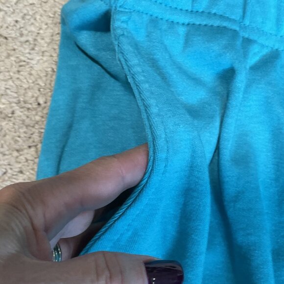 Woman Within Pull On Pants Size 5X Turquoise Elastic Stretch Athleisure Comfort - Picture 3 of 12
